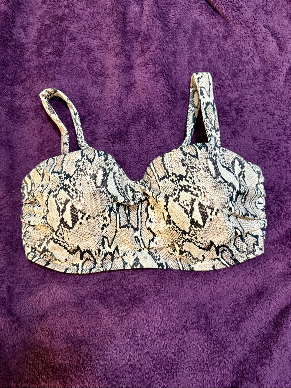 Snakeskin Print Reptile Pet Accessory - Beige & Black